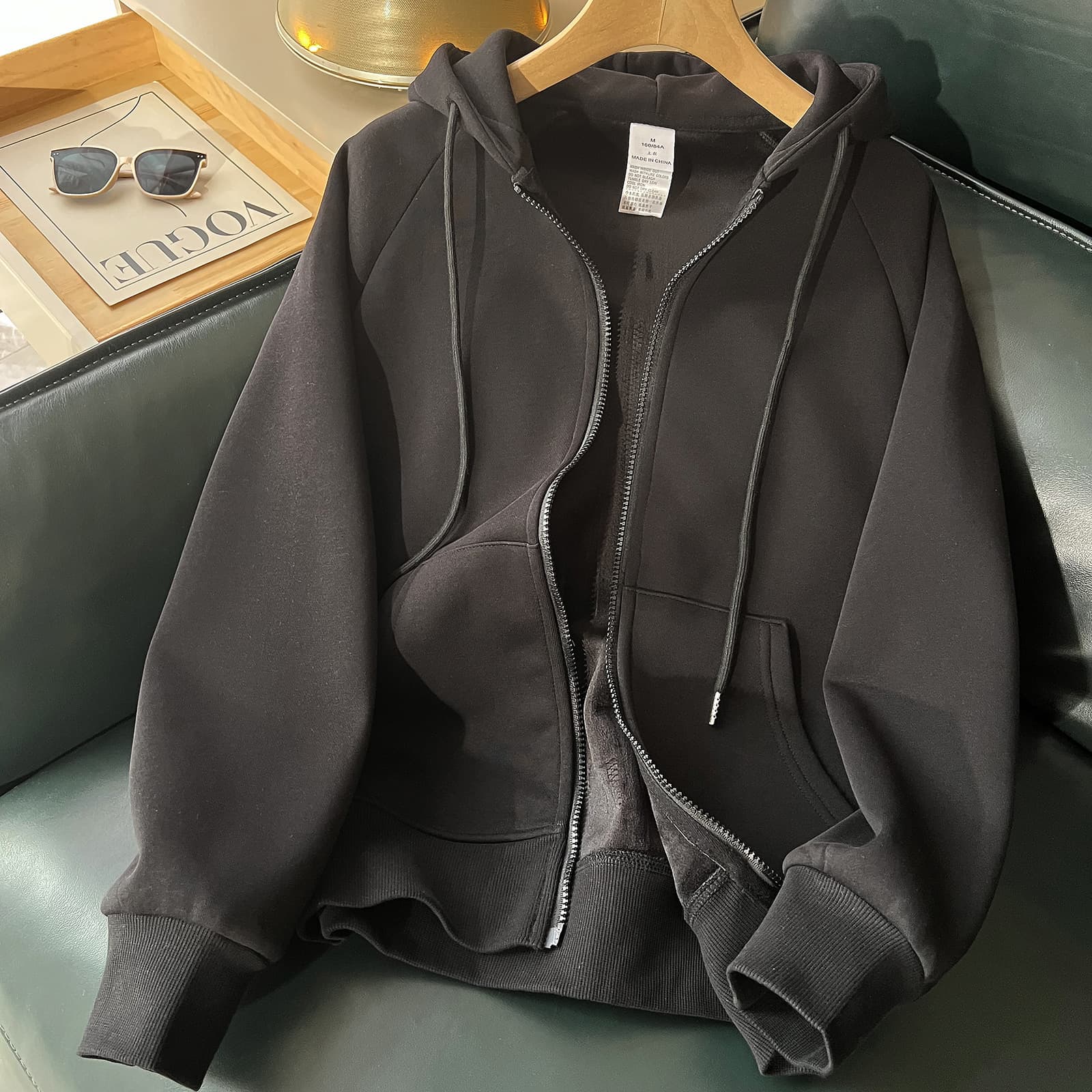 Zipper Hoodie for Women 2025 Fall New American Casual Jacket Korean Loose Relaxed Cardigan Top