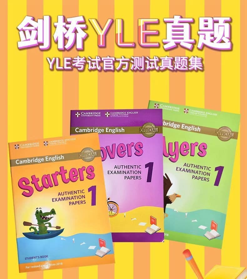 New Cambridge YLE Exam Papers Starter Mover Flyer Levels 1-3