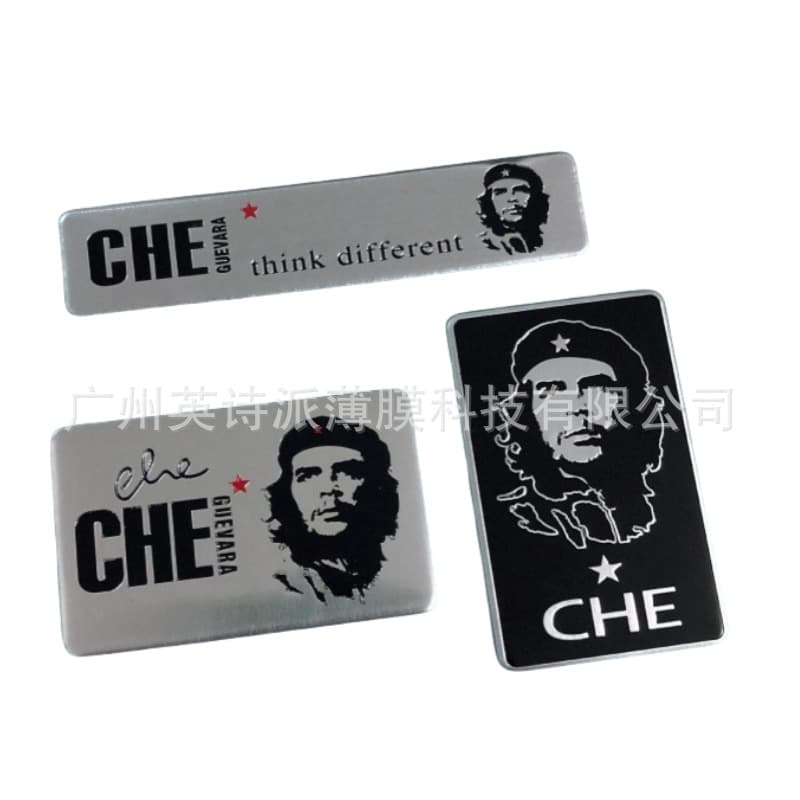 Che Guevara Metal Car Sticker, Auto Decorative Scratch Cover Sticker, Electric Motorcycle Modification Label, Aluminum Badge