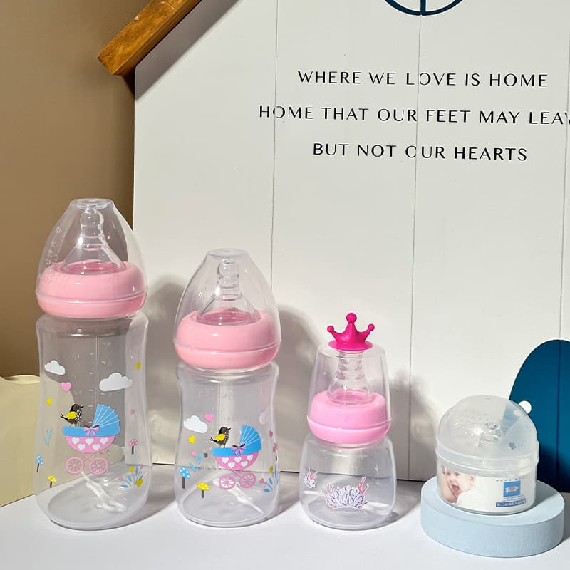 New Baby Bottle Set Wide Neck Bottle 4-Piece Gift Box Maternity and Baby Products Premium Gift Drop-Resistant Anti-Colic