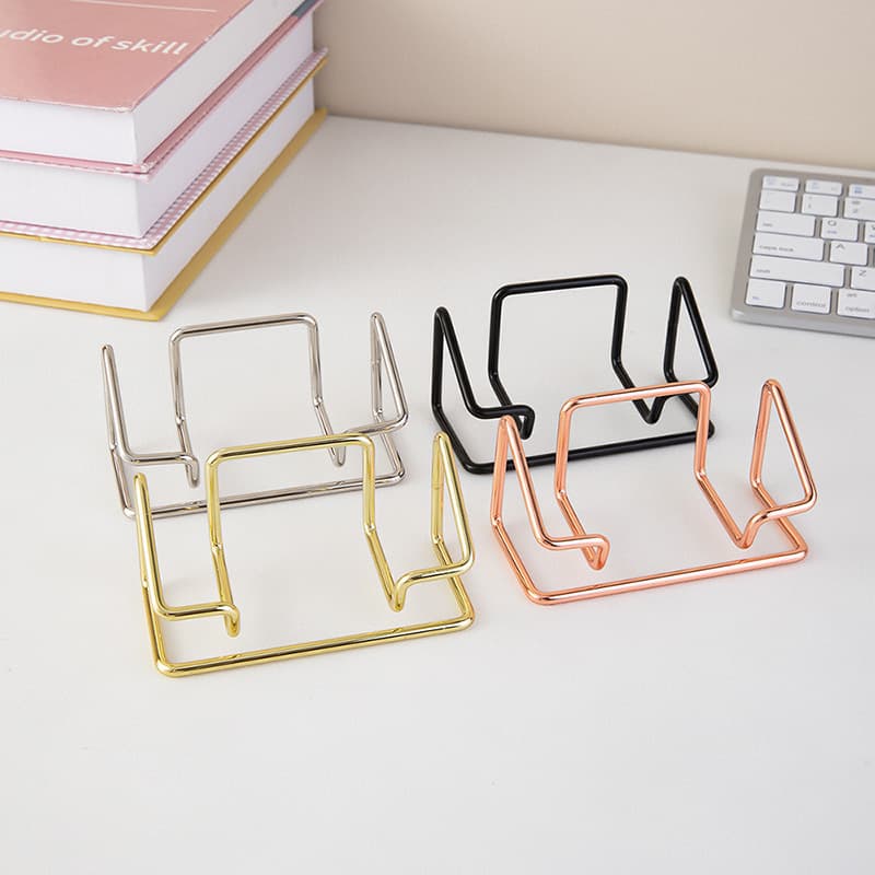 Desktop business card storage rack, minimalist metal business card holder, high-end creative card display stand