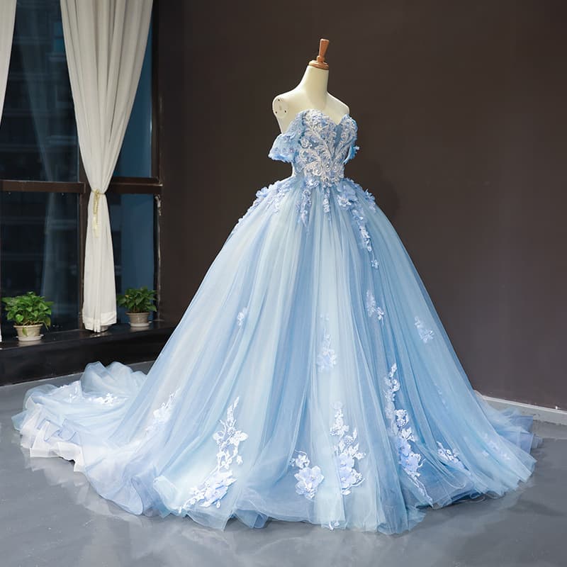 Travel Photo Color Tulle 2026 Summer New Style Bride Solo Puffy Dress One-Shoulder Train Wedding Banquet Princess Wedding Dress