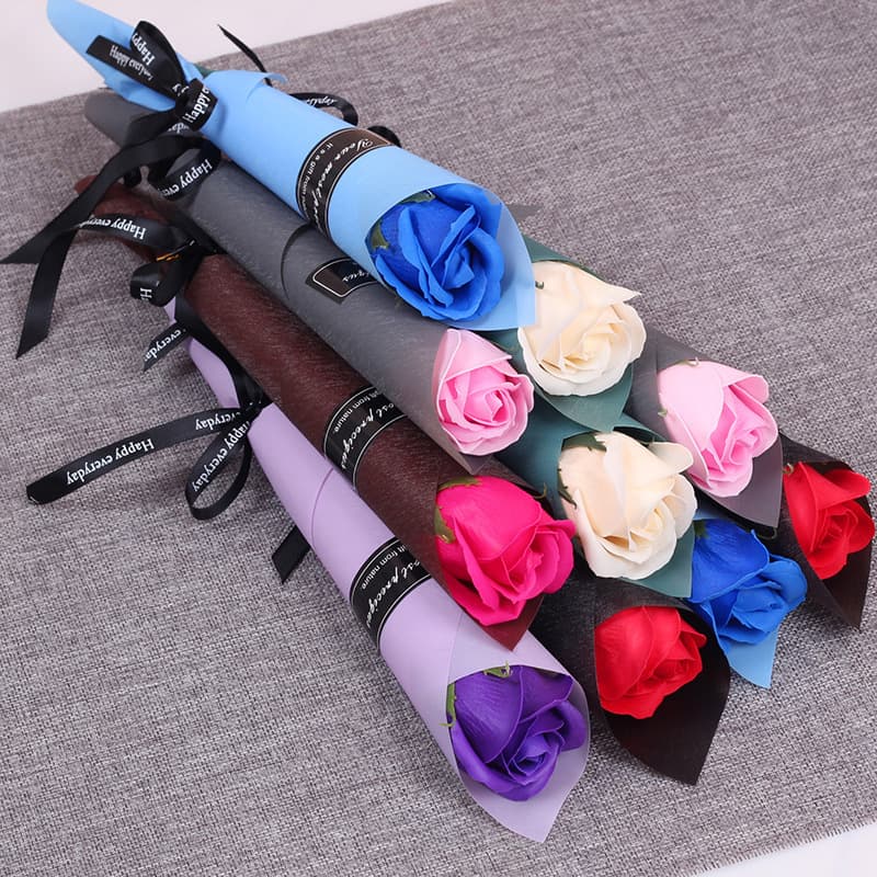 Mother's Day Gifts Cross-Border Wholesale Single Rose Soap Flower Company Event Mall Opening Promotion Local Promotion 520