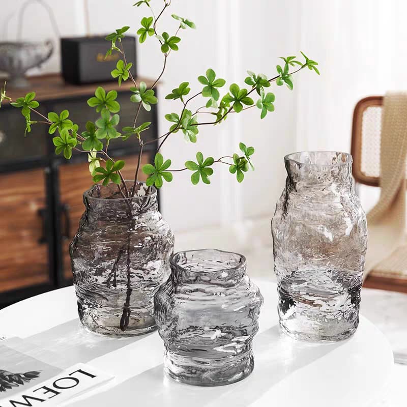 Creative High-End Nordic Irregular Tree Root Glass Vase Decoration Living Room Showroom Flower Arrangement Desktop Vase