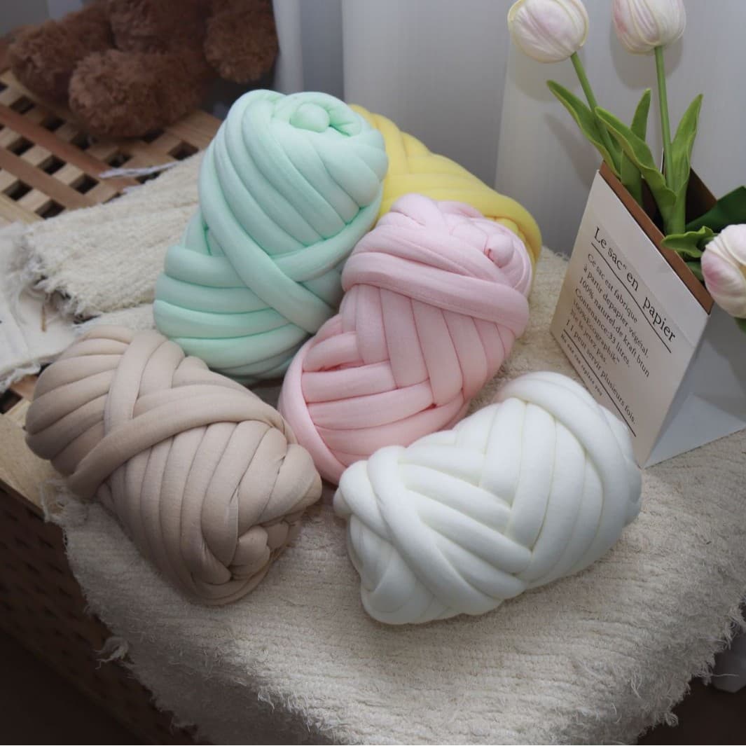 Cross-border Icelandic yarn DIY hand-knitted bag blanket thread cat bed stuffed cotton super thick yarn ball bumper strip
