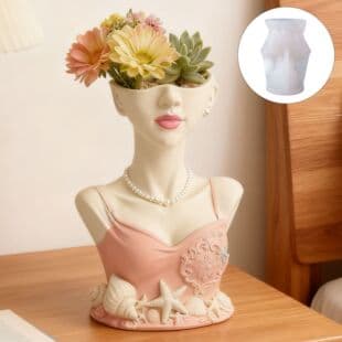 Yindian Lady Cement Aromatherapy Plaster Cup Mold DIY Epoxy Resin Storage Cup Flower Pot Decoration Silicone Mold