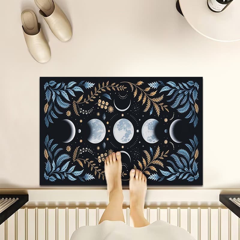 TEMU Starlight Series Diatomite Bath Mat, Waterproof and Non-Slip Floor Mat for Bathroom, Kitchen, and Entryway, Cross-Border