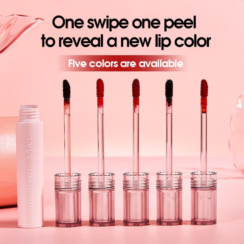 Cross-border Hot Selling TVLV Peel-off Lip Gloss Waterproof High Color Easy to Apply Non-stick Cup Moisturizing Peel-off Lip Gloss