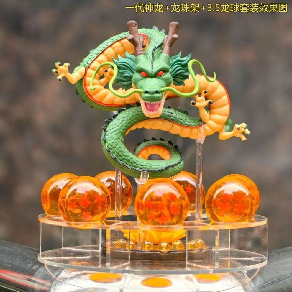 Dragon Ball Summon Shenron Scene Crystal Ball Wish Base Rockery Base Tray Model Ornament Set