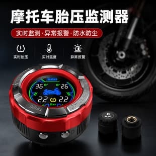 Custom Motorcycle Tire Pressure Monitor Portable High Precision Electric Vehicle Motorcycle Universal Safety Tire Pressure Detector