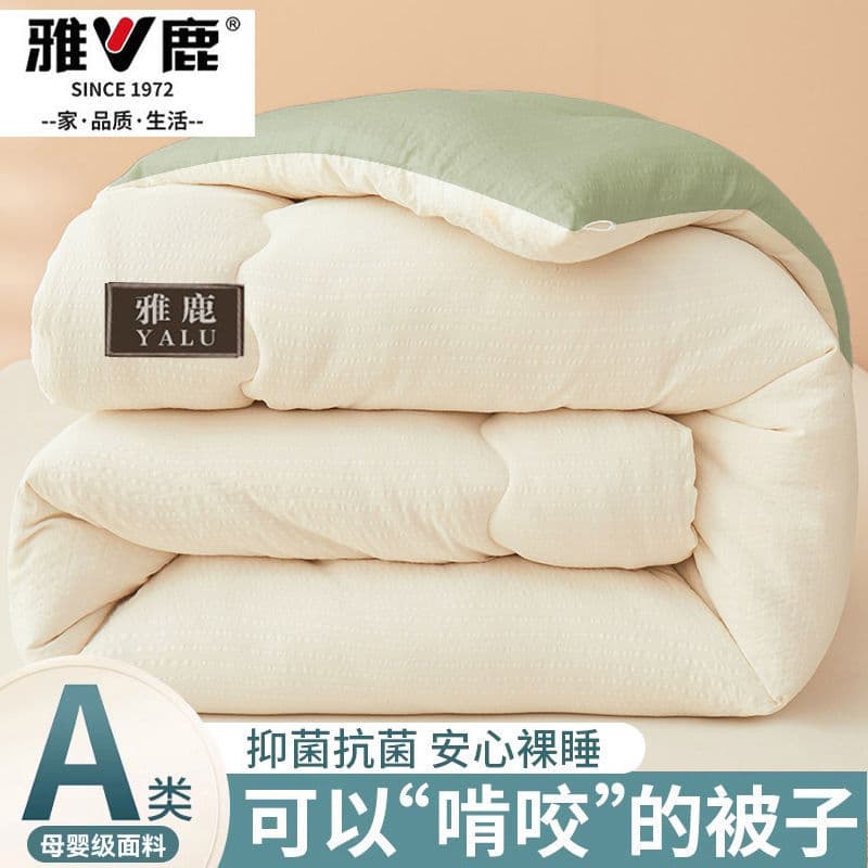Yalu Washed Cotton Jacquard Winter Quilt, Air Conditioning Quilt Core, Spring and Autumn Quilt, Thickened Dormitory Bedding, All-Season Universal Blanket