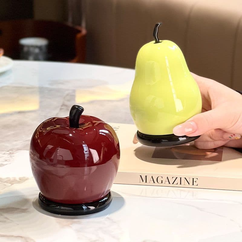 Toothpick box Apple pear toothpick tube household light luxury high-value dental floss storage box cute creative dental floss box storage