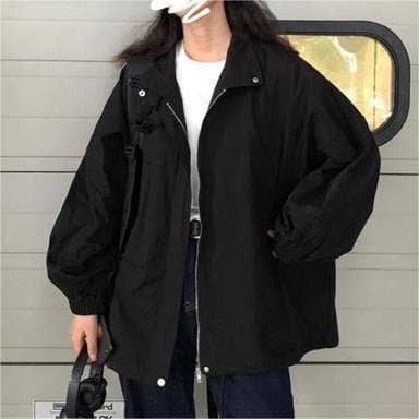 Workwear Jacket for Women 2024 Fall New Style BF Trend Top Student Korean Loose Stand Collar Casual Coat