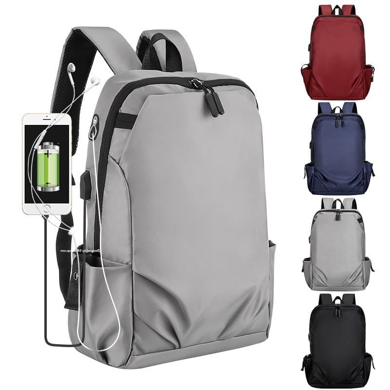 2025 Wholesale New Simple Trendy Korean Style Backpack, Rechargeable Casual Backpack, Water-Repellent Laptop Bag, Student Schoolbag