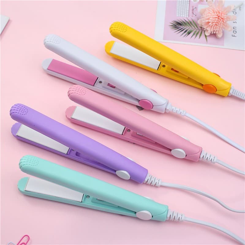 Portable Mini Multi-Color Hair Straightening And Curling Iron Gift for Women Compact Dormitory Friendly Salon Tool Accessories