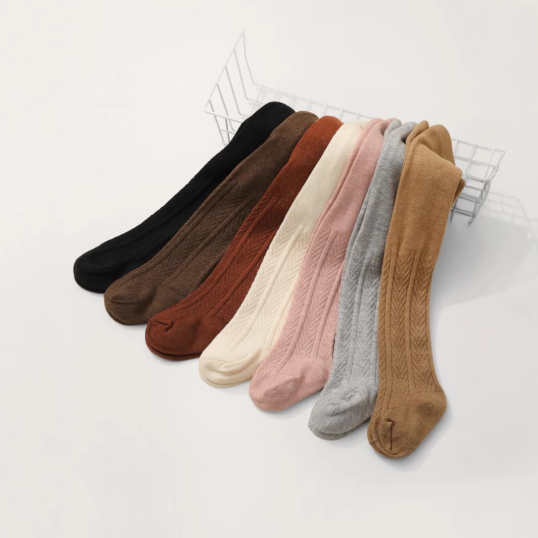 Thickened Warm Faux Wool Tights for Girls Autumn Winter High Waist Long Pants Polyester Fiber Casual Style Infant And Toddler Suitable