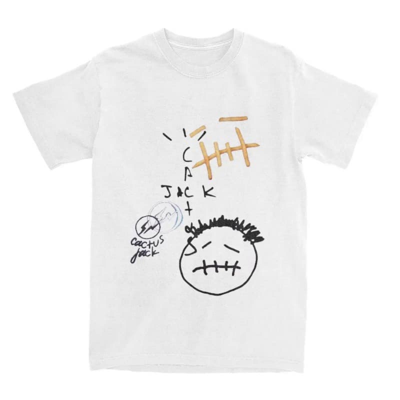 【European cotton T-shirt】Travis Scotts-Chemise Hip Hop pour Homme T-shirt