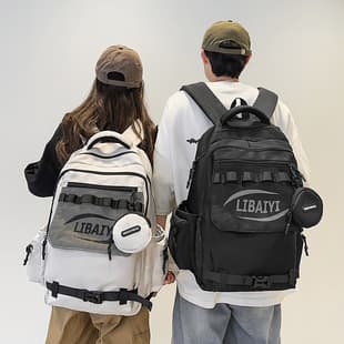 2026 New Backpack Large Capacity Schoolbag Travel Primary School Student Sports Lightweight High School University Men Backpack Women