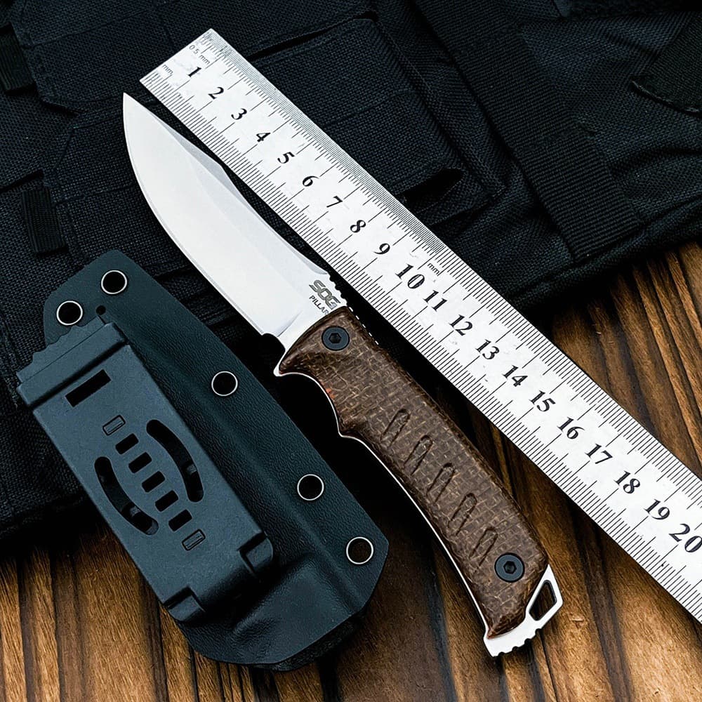 Cross-border outdoor small straight knife self-defense portable fruit knife SOG Pillar straight knife outdoor knife wilderness survival knife
