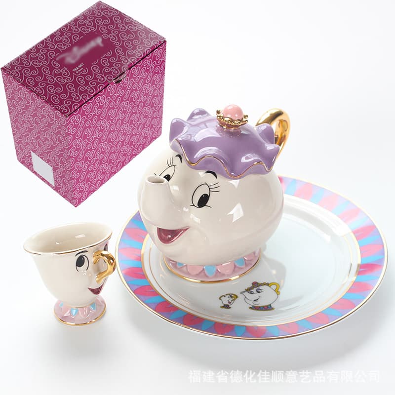 Japanese Version Beauty and the Beast Teapot Set Archie Ceramic Cup Mrs. Potts Teapot Set