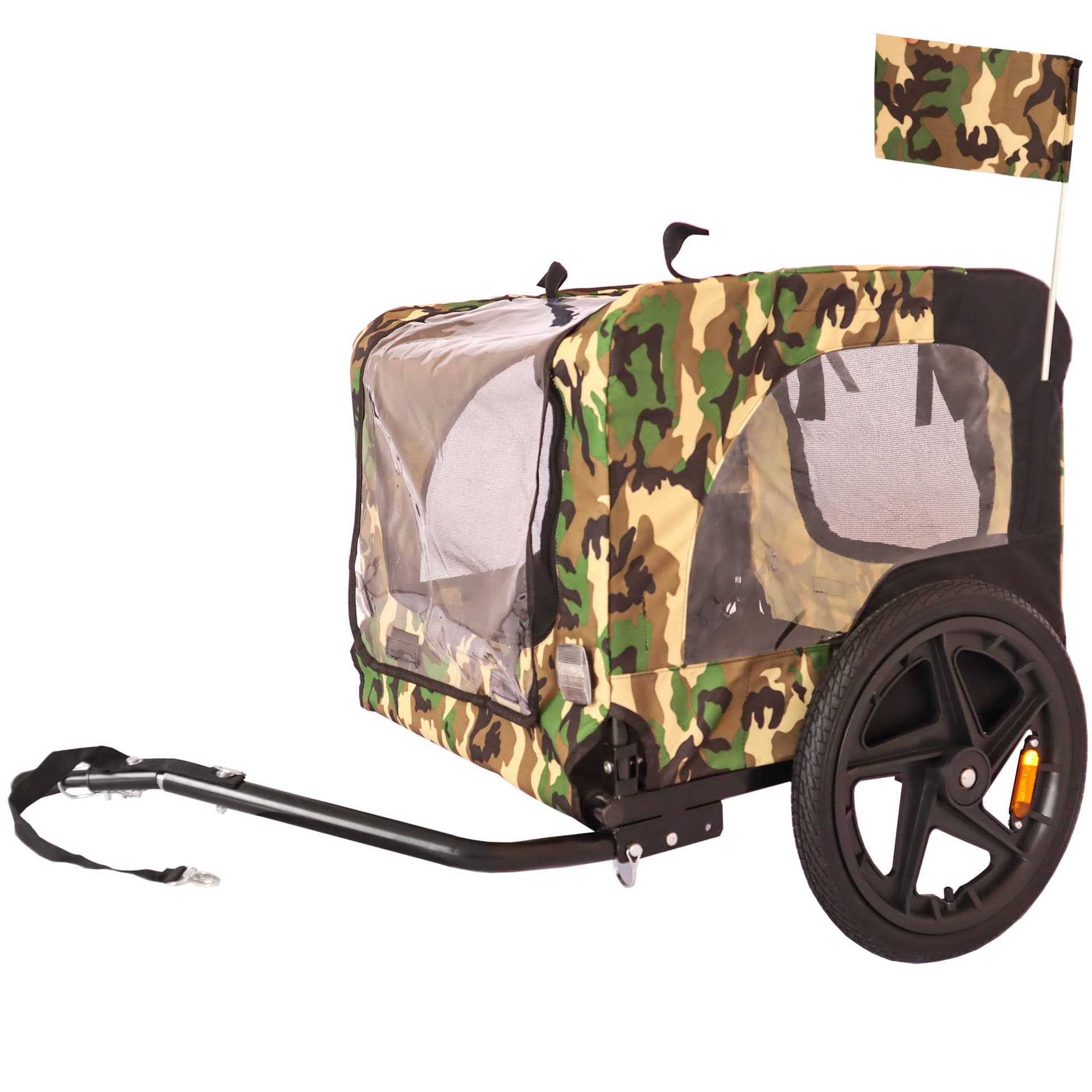 Custom Logo Outdoor Cycling Rear-Mounted Trailer Amazon Folding Pet Stroller Foldable Model Factory Wholesale