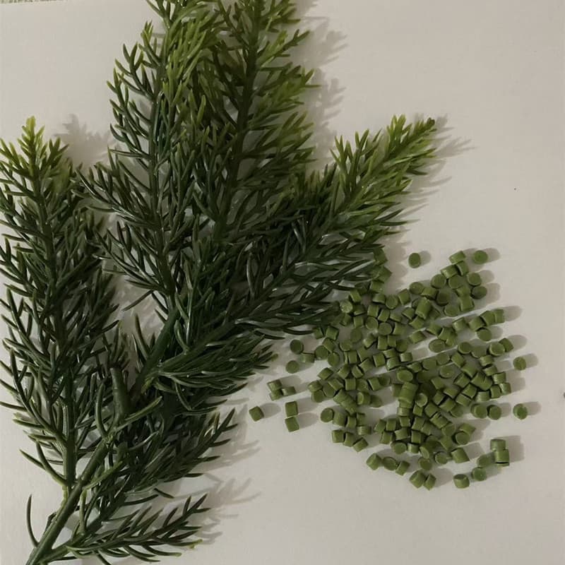 TPE Green Flower Material, TPE Elastomer Plastic, TPE Color Matching Granules, TPE Artificial Flower Plastic