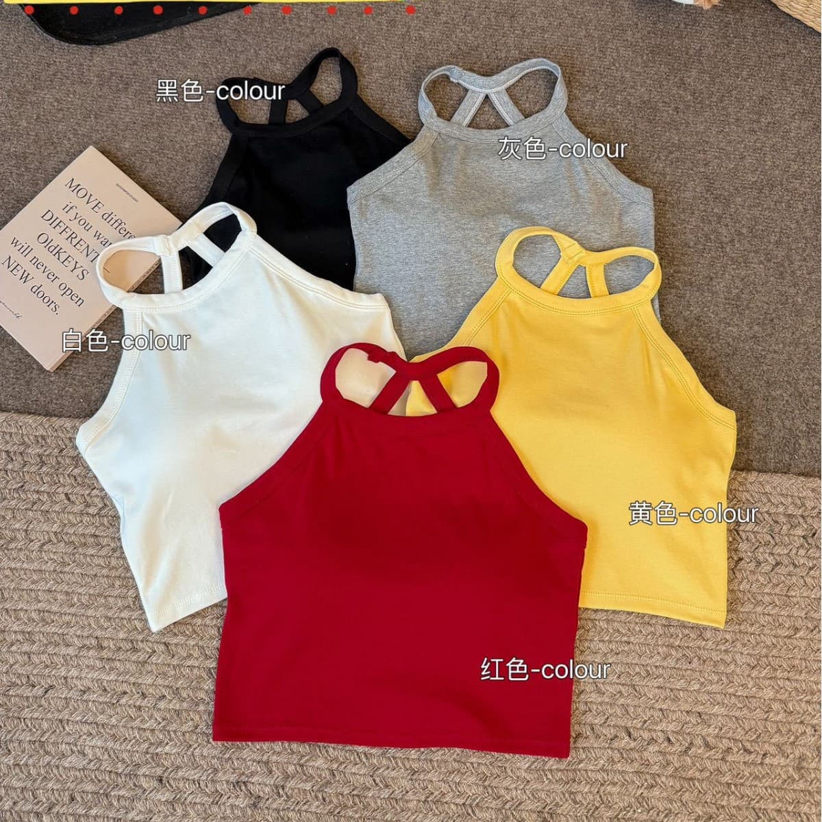 Halter Neck Y2K Slim Fit Camisole Top for Women with Built-in Pads, Inner Wear or Outer Wear, Short Length Summer Top