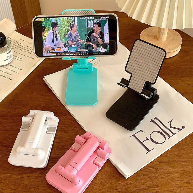 Foldable Stand Desktop Extendable Tablet Holder Lazy Portable Live Streaming Online Class Binge-Watching Universal Support Stand Adjustable Height