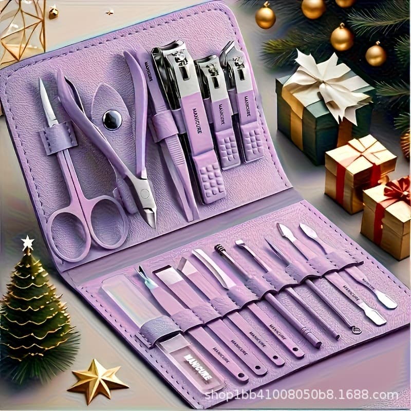 Nail Clipper Set 4-16 Piece Folding Kit Home Nail Scissors Stainless Steel Nail Clippers Pedicure Tool Full Set