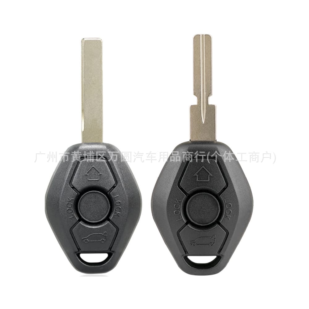 For BMW 3-Button Flip Car Key Case Remote Shell No Groove HU92 / With Groove HU58