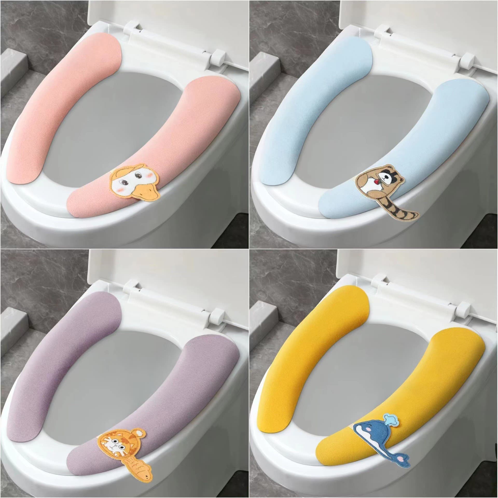 Cartoon toilet stickers, handle toilet pads, warm toilet pads, toilet pads, toilet seat pads, adhesive toilet covers
