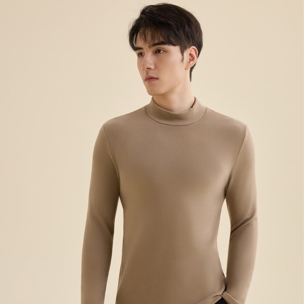2026 New Silk Wool Thermal Underwear Men's Top 10A Antibacterial Men's Autumn Winter Slim Fit Base Layer Shirt