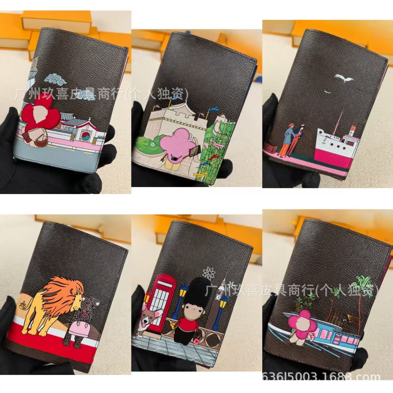 Special price clear passport holder, fashionable cartoon animation document bag, high-end unisex protective cover, multi-functional small card holder