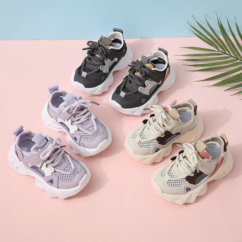 Children's Mesh Dad Shoes Summer Kids Running Shoes Boys Lightweight Soft Sole Girls Sneakers Frame Shoes