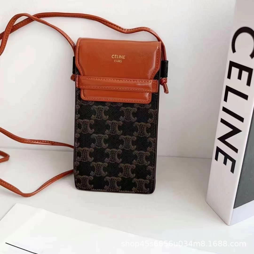 Trendy brand single-shoulder cross-body rope universal Apple Huawei bag leather versatile retro niche women’s cross-body bag