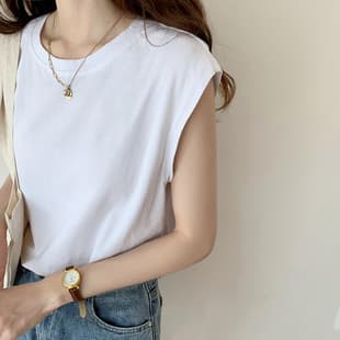 White Sleeveless T-Shirt for Women, Loose 2026 Summer New Style, Black Vest Top Outerwear Ins