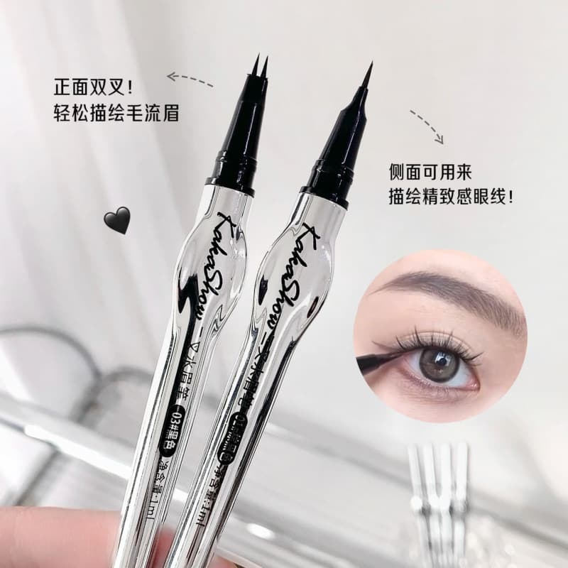 kakashow two-pronged water eyebrow pencil wild eyebrow lower eyelashes with clear roots waterproof and sweat-proof natural hair flu eyebrow pencil