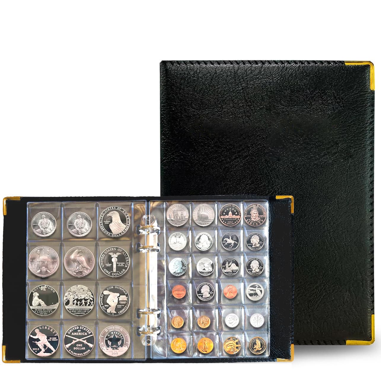 Cross-border Supply 480-grid Large Capacity Coin Collection Album Loose-leaf Ancient Coin Collector Coin Storage Book