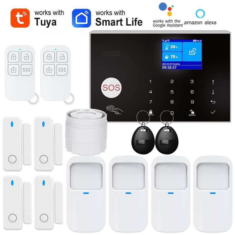 Tuya APP Wireless WiFi Alarm RFID Host Motion Sensor Alarm Burglar Alarm Host