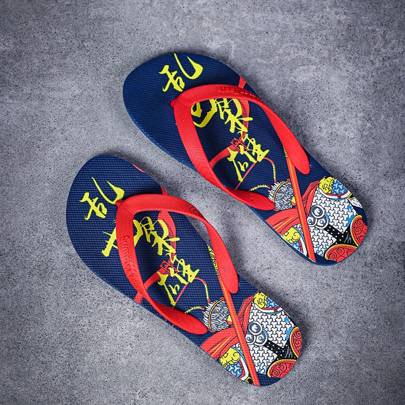 Summer Thong Social Trendy Personalized Flip Flops for Men, Beach and Seaside Anti-slip Outdoor Sandals, National Trend Comfort
