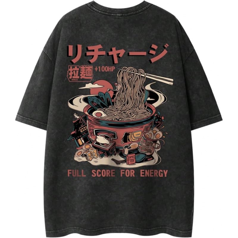 Pure Cotton 230g Men's Graphic Oversized Short Sleeve Tee Shirt Y2K V