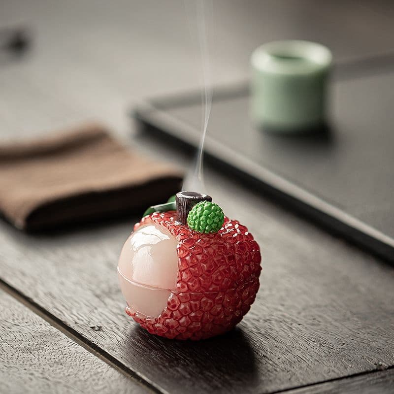 Lychee Incense Burner Indoor Small Auspicious Cloud Coil Incense Burner Sandalwood Agarwood Pear Blossom Tent Fragrance Home Incense Burner Tea Room Decoration