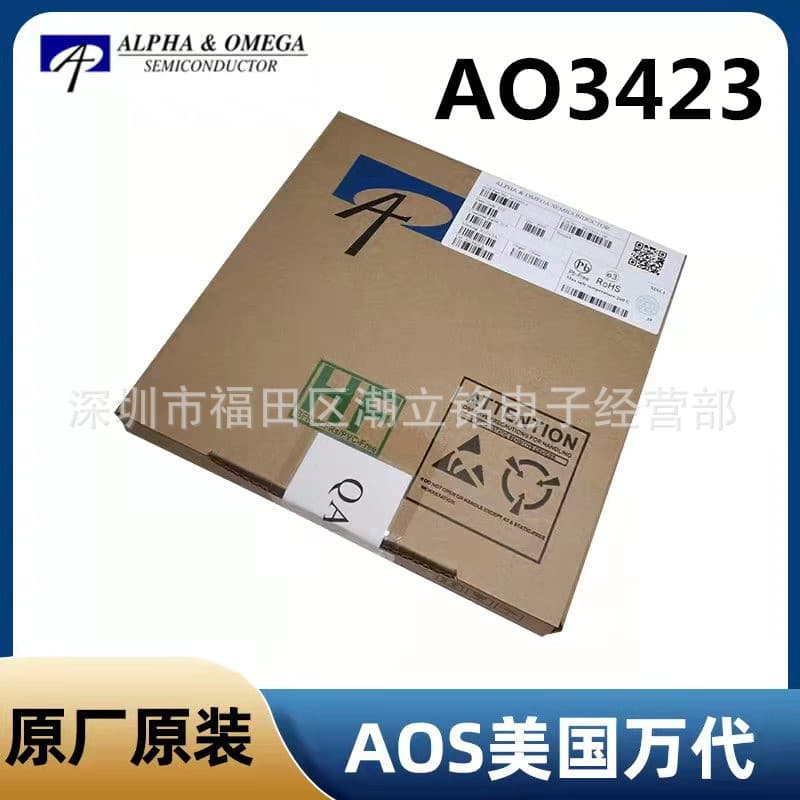 AO3423 Original AOS MOSFET, SOT-23, P-Channel Surface Mount, AOS