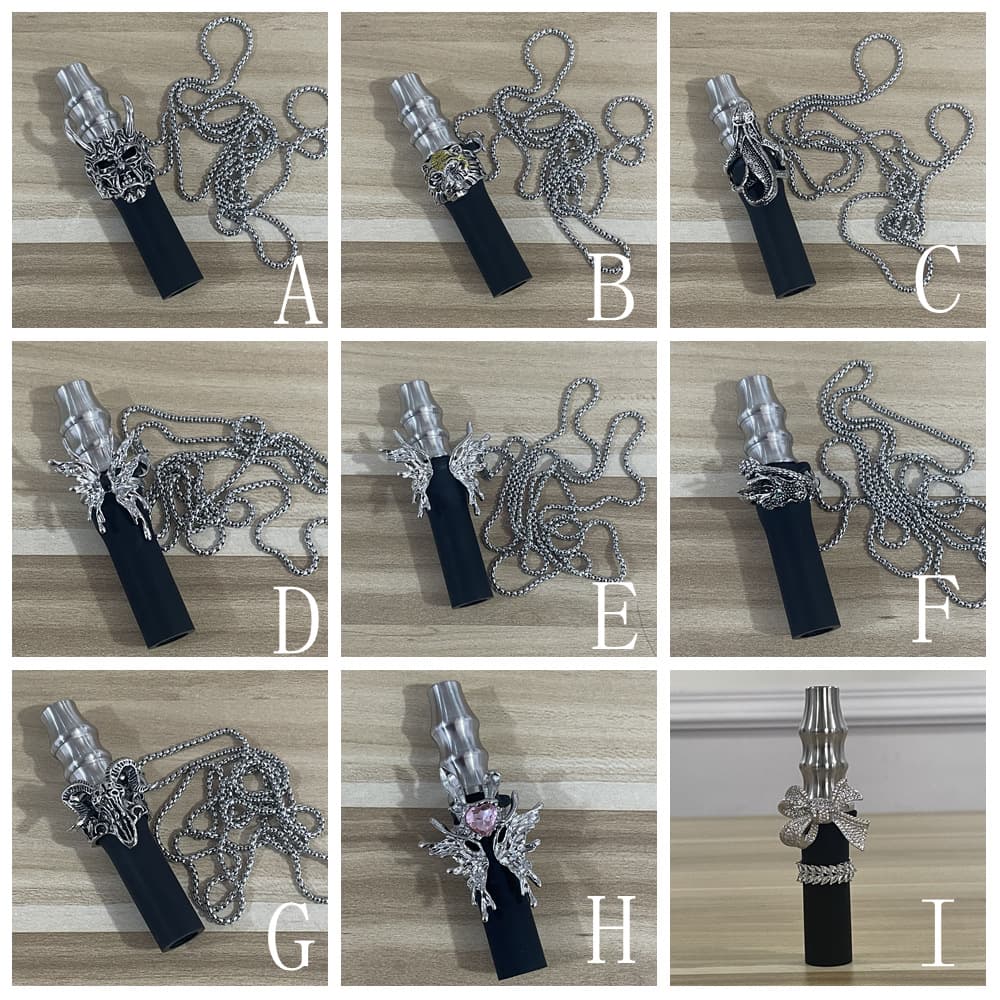 Hot-selling stainless steel hookah mouthpiece, Arabic hookah accessories, lizard lion head skull dragon head hookah mouthpiece shisha