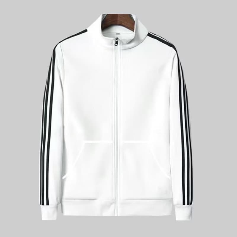 Casual Sportswear Set for Men Three-Stripe Lounge Set Outdoor Running Sweatshirt and Sweatpants Two-Piece Trendy
