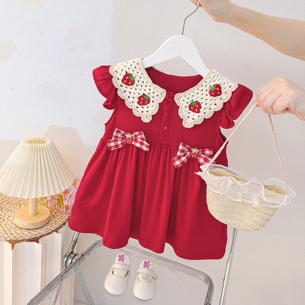Little girl floral dress summer 2026 new baby girl sweet suspender skirt little girl vest princess dress