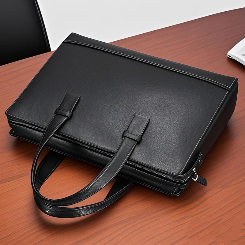 New Men's Genuine Leather Handbag Business Cowhide Briefcase Travel Office Bag Premium Men's Bag Shoulder Crossbody