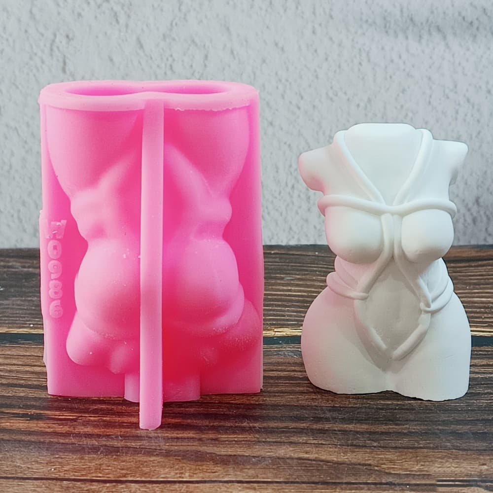 Bundled Female Figurine Mold for Candle Plaster DIY Plaster Figurine Candle Holder Silicone Mold W0986