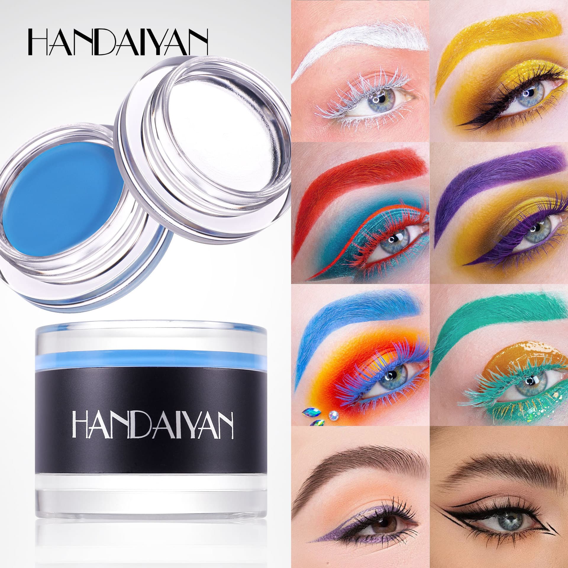 HANDAIYAN Cross-border Eyebrow Wax Cream Waterproof Non-smudge Colored Eyebrow Wax Eyebrow Pencil Professional Makeup Artist Use