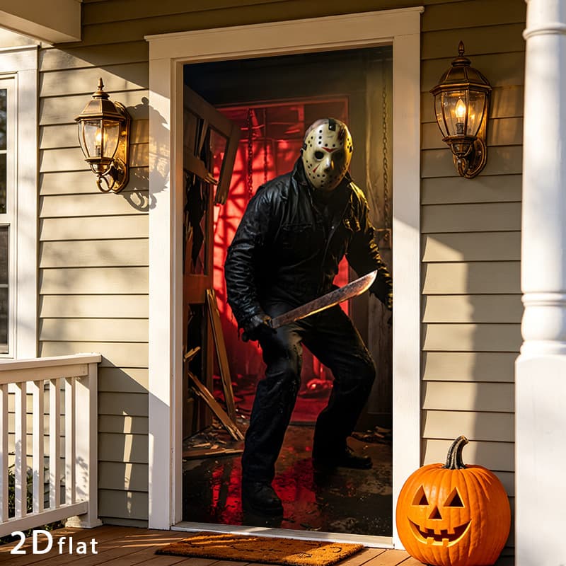 Halloween Stretch Door Cover / Door Decal, Day of the Dead Outdoor Door Frame Decoration, Cross-border Hot Seller, Dropshipping JIT Available